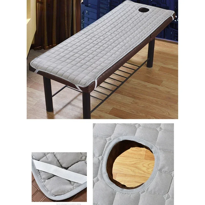 Mattress for Massage Table Bed with Hole Beauty Salon Pad Non-Slip Pink Cotton Padded Cushion 185X70cm Shop Decorations
