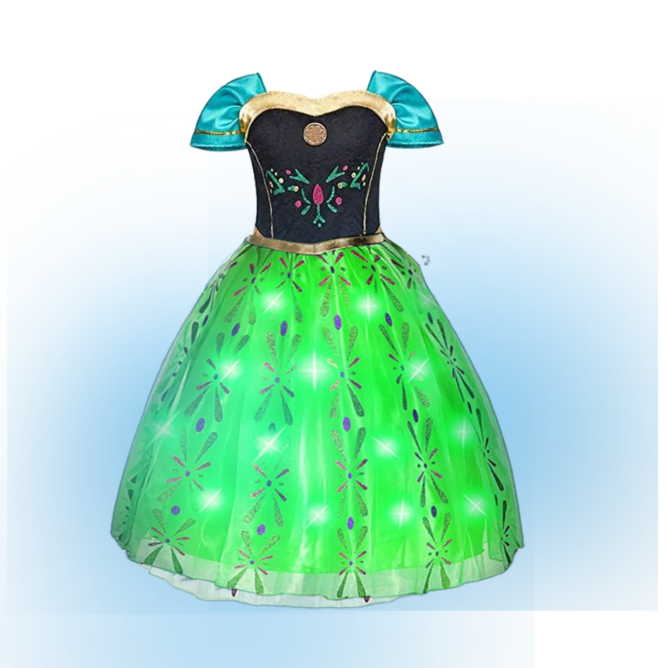 green emerald velvet dress Disney Frozen Anna Coronation Cosplay Costume | Cosplaymood.com   Cosplaymood