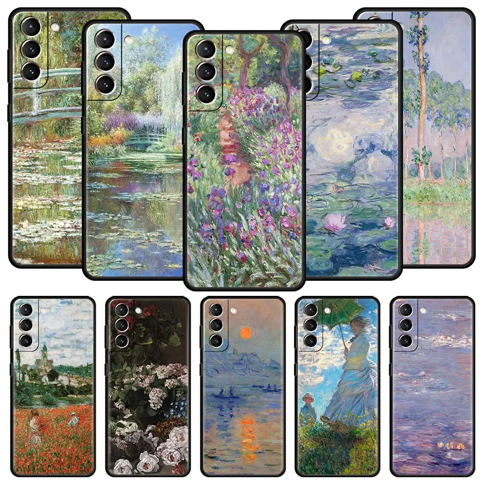 

Claude Monet Impressionism Painter Phone Case For Samsung Galaxy S23 Ultra S22 S21 S20 FE 5G S10 S10E S9 S8 Plus Note 20 Cover