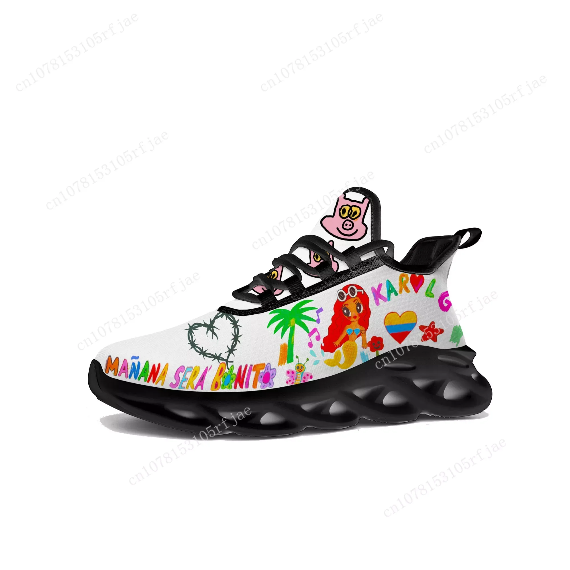 Manana Sera Bonito Flats Sneakers Mens Womens Sports Running Shoes Quality Sneaker Lace Up Mesh Footwear Tailor-made Shoe Black