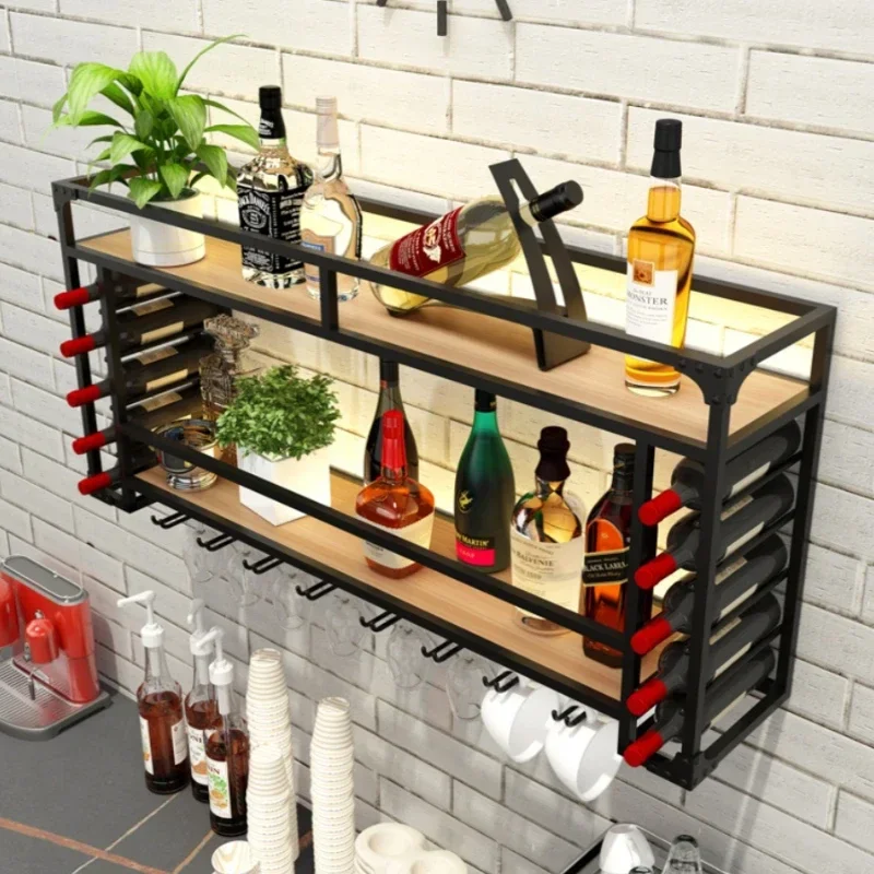 Wine Rack Wall Display Beer Storage Home Bar Cabinet Restaurant Commercial Bar Schrank Decoration