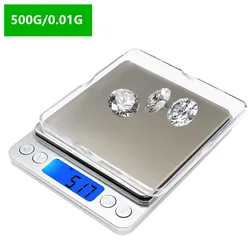 Portable Mini Precision Digital Scale, 3kg Capacity with LCD Display for Kitchen and Jewelry Weighing (500g 0.01g)