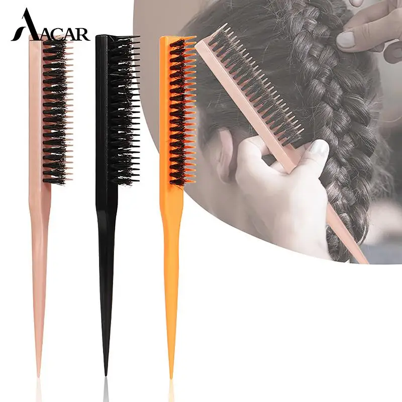 

1 Pcs Professional Hair Brushes Comb Teasing Backcombing Hair Brush Slimline Styling Tools