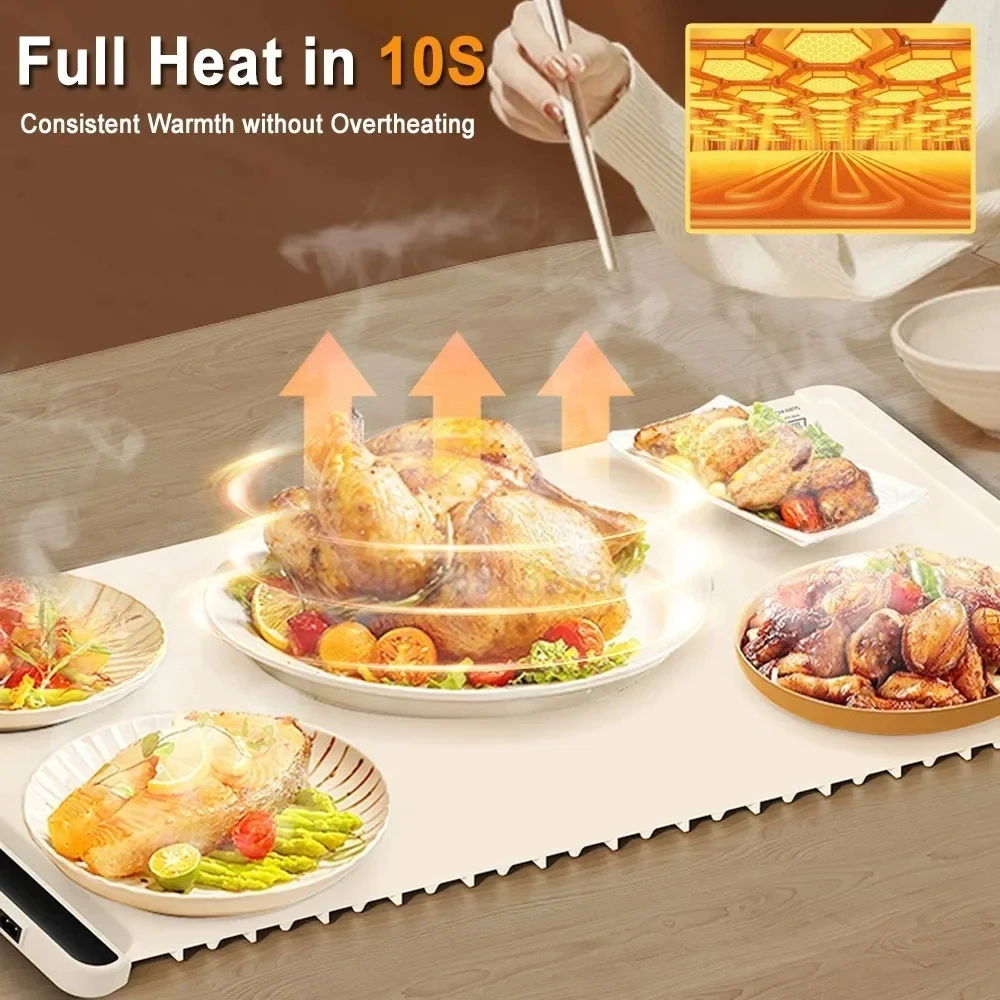 Electric Warming Tray Foldable Food Warmer Portable