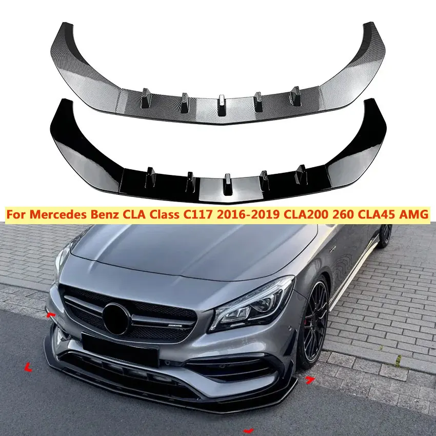 

Сплиттер для переднего бампера, диффузор, спойлер для Mercedes Benz CLA Class C117 2016-2019 CLA200 260 CLA45 AMG, автомобильные защитные аксессуары
