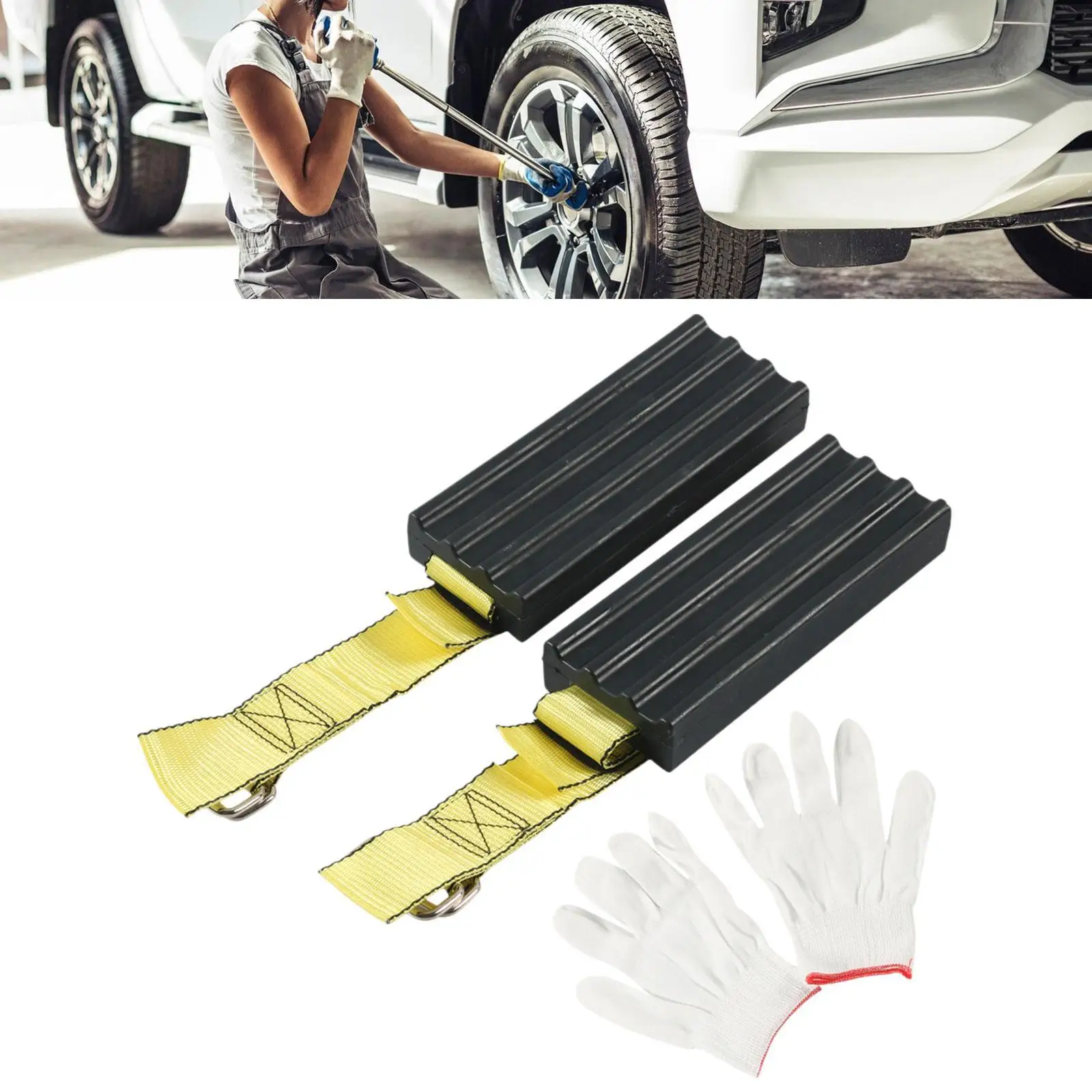 1 Pair Trucks Anti Skid Emergency Tire Straps Sturdy Universal Accessories