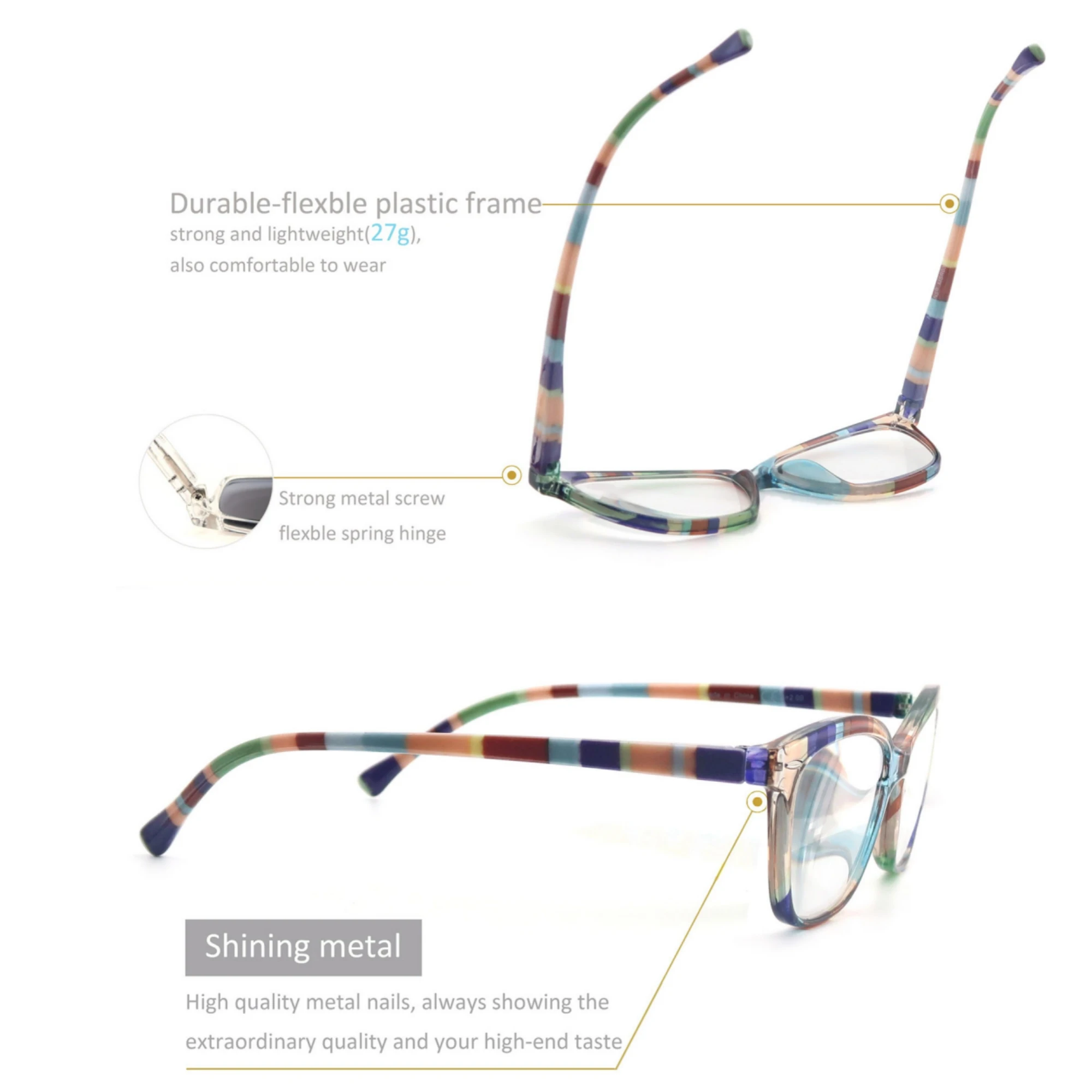 Reading Glasses Reading Glasses For Women Personality Cat Eye Reader Rivet Decorative Frame Amplifier For Presbyopic glasses Fashion Ladies
