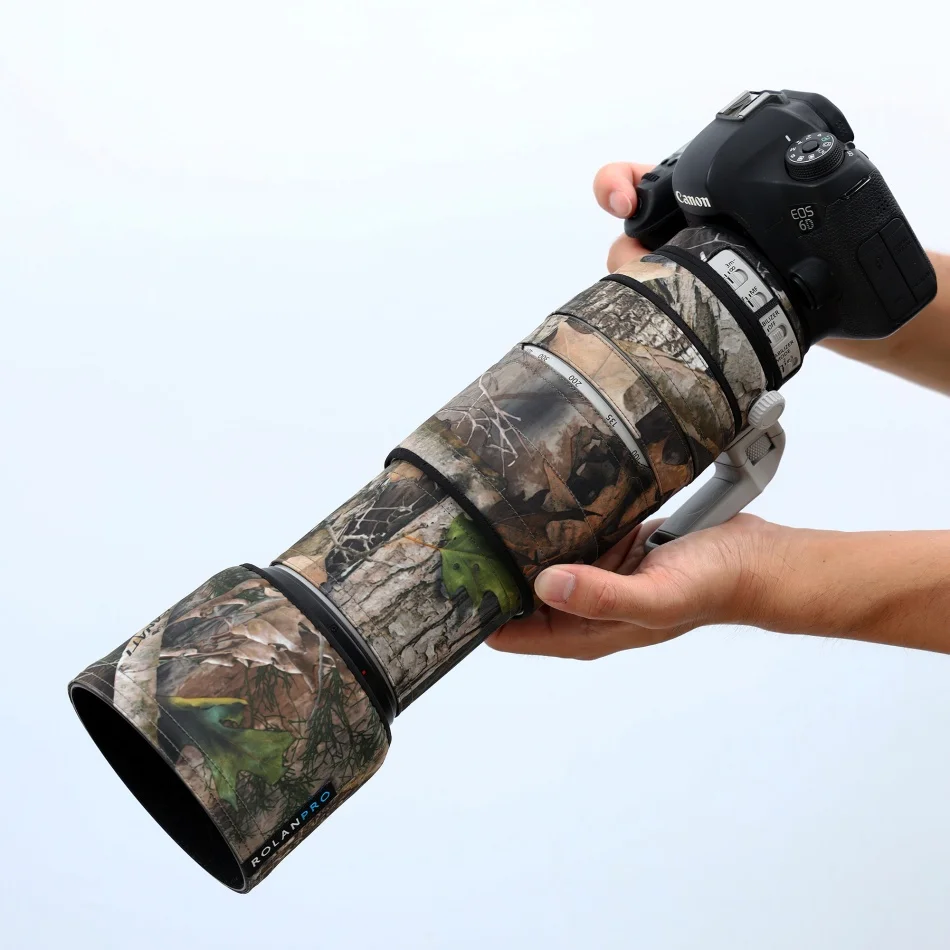 Rolanpro linsen mantel kleidung regenschutz für canon ef 400-4,5mm f2.6-2.0l ist ii usm schutzhülle slr kamera objektiv pistolen hülle – Detail 2