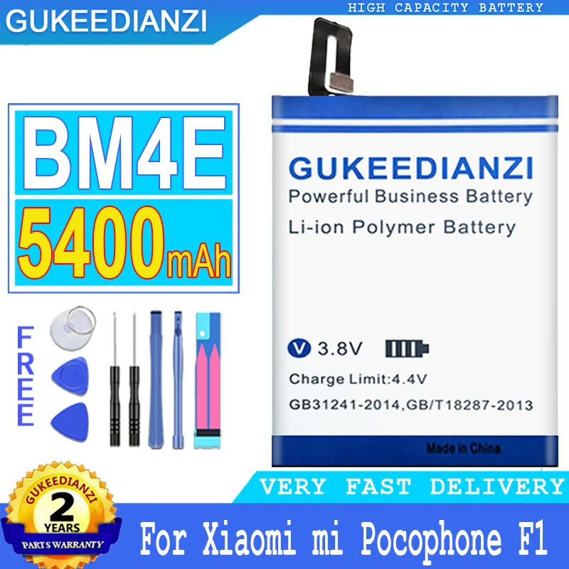 

BM4E 5400mAh Replacement High Capacity Mobile Phone Battery For Xiaomi Mi Pocophone F1 Smartphon Batteries
