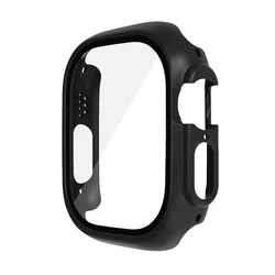 Premium Shock Protection Bumper Case with Glass Screen Protector for Apple Watch Ultra 2 - 49mm (Black)