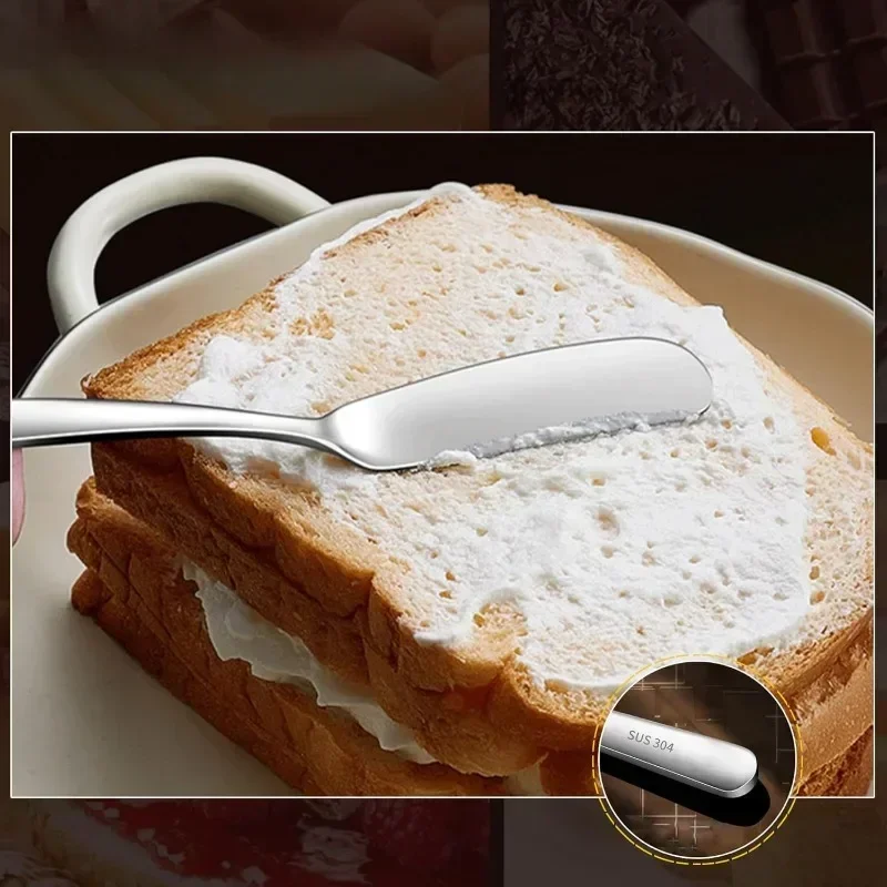 Stainless Steel Butter Knives Cheese Spreader Long Handle Dessert Knife Cream Bread Jam Wipe Tools Multipurpose Kitchen Gadget butter knife