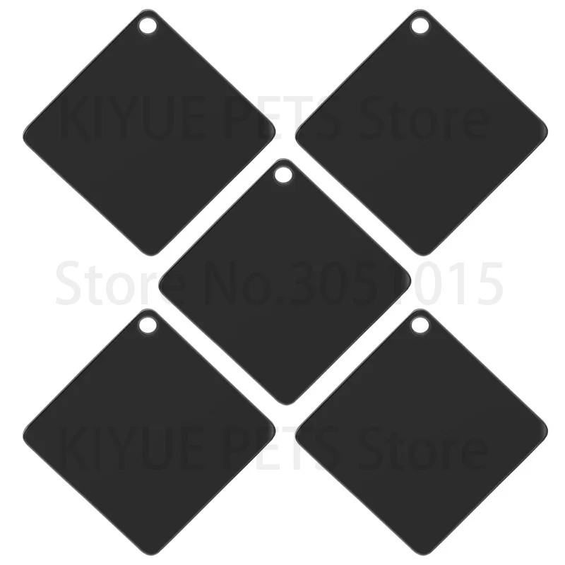 50pcs Square Stainless Steel Customized Pet ID Tag Personalized Dog Tag DIY Name Engravable