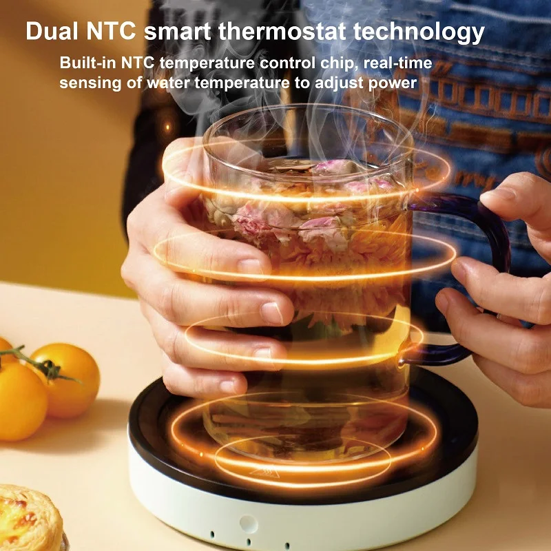 110V/220V Cup Heater 100&deg;C Heating Thermostat Coaster Multi-function Milk/Coffee Keep Warm Heating Base Office 3 Gear Tea Maker
