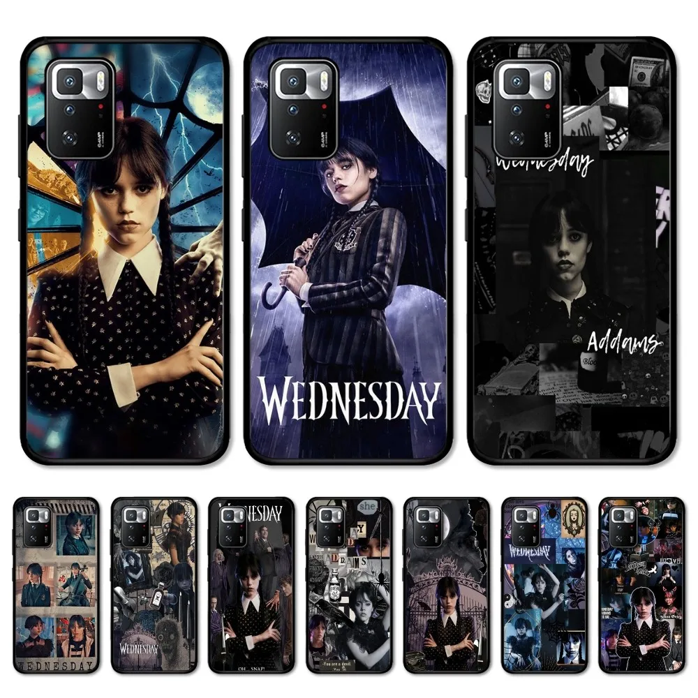 

W-Wednesday-A-Addams-Family Phone Case For Redmi 5 6 7 8 9 10 plus pro 6 7 8 9 A GO K20 K30 K40 pro plus F3 Fundas