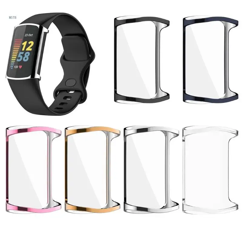 

For -Fitbit 5 Protective Cover Scratch-Resist Screen TPU for Case Full Dropship