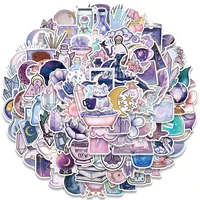 10/30/50/100pcs Cartoon Art Magic Witch Moon Crystal Cute Stickers Aesthetic Decals Laptop Scrapbook Phone Graffiti Sticker Toy 2