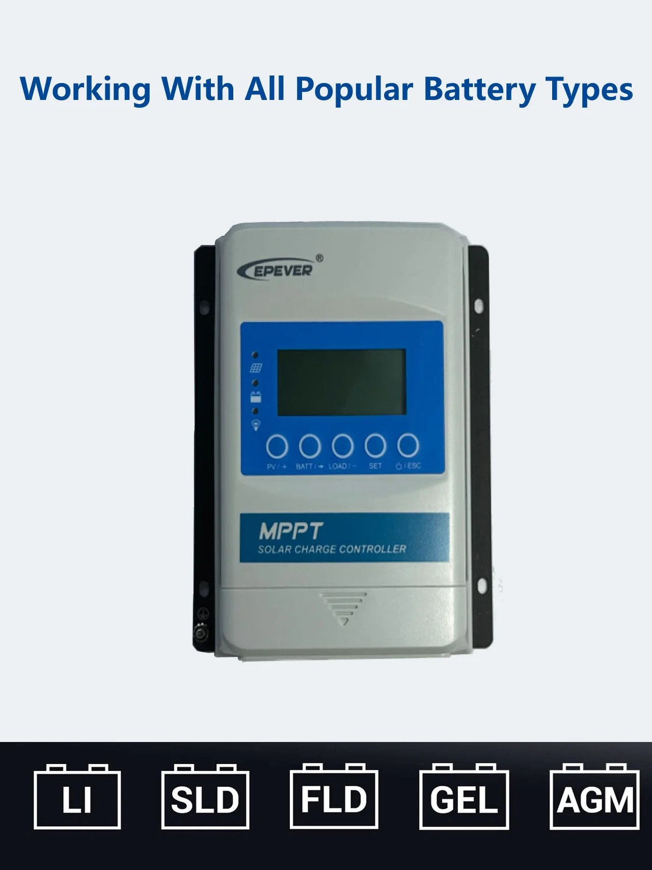 

Контроллер солнечного зарядного устройства EPEVER XTRAN 10A 20A 30A 40A VOC 60 в 100 в 150 в MT50 WIFI