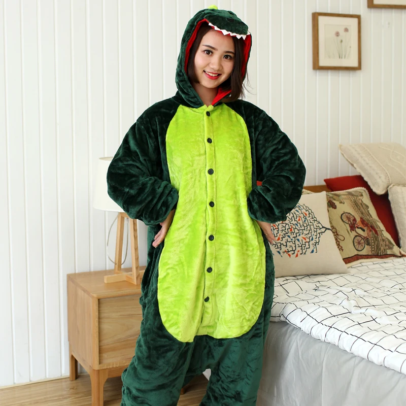 Adults Dinosaur Cartoon Pajamas Onesies Cosplay Sleepwear Halloween