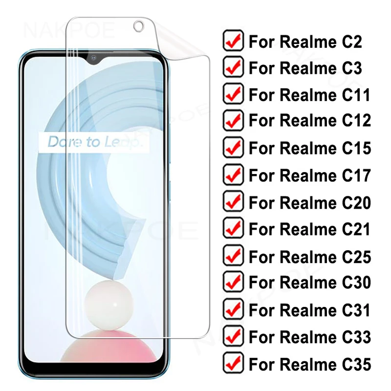 

Гидрогелевая пленка 30000D для Realme C2, C3, C3i, C11, C12, C15, C17, защита экрана C20, C20A, C21, C21Y, C25, C25Y, C30, C31, C33, C35, не стеклянная