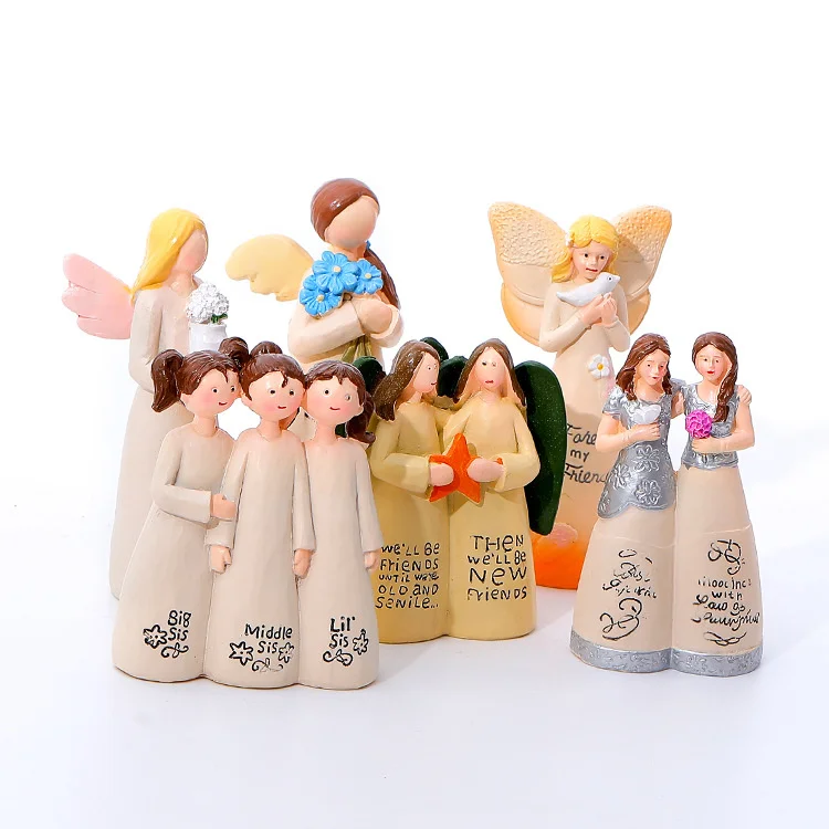 Friend Angel Figurine Christmas Good Desktop Ornaments Hand-Painted Figure Tabletop Home Decoration Gift | Дом и сад