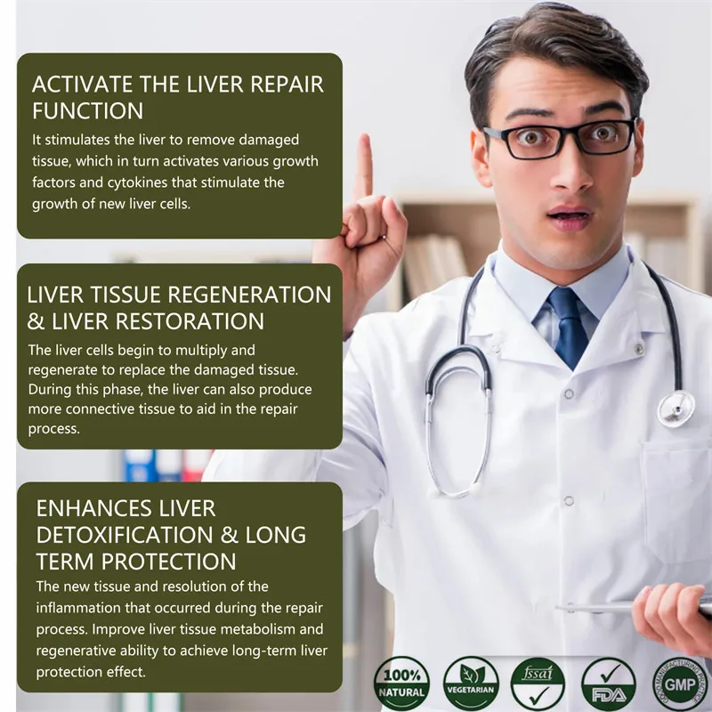Liver Detox Cleanse Capsules Improve Liver Function Clean Toxin Slim Fat Prevent Fatty Support Gallbladder Health
