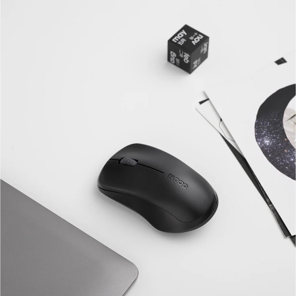 Rapoo 1680 Wireless Mouse 2.4G Portable Ergonomic 3 Buttons Silent Mice Laptop Computer PC Windows Mac Office wireless mouse ergonomic mouse
