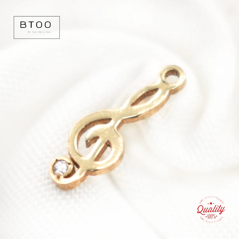 14K Gold Filled Musical Note Charms Gold Filled Charm For Jewelry Making Supplies Bracelet Charm Earring Charm Necklace Charm