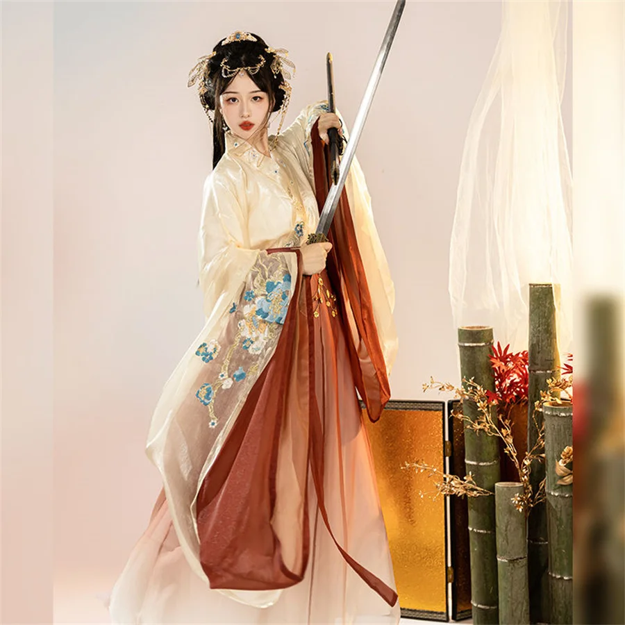 Retro Chinese Hanfu Jurk Imitatie Chinese Tang Dynastie Meisjesjurk kopen vanaf een prijs van 80
