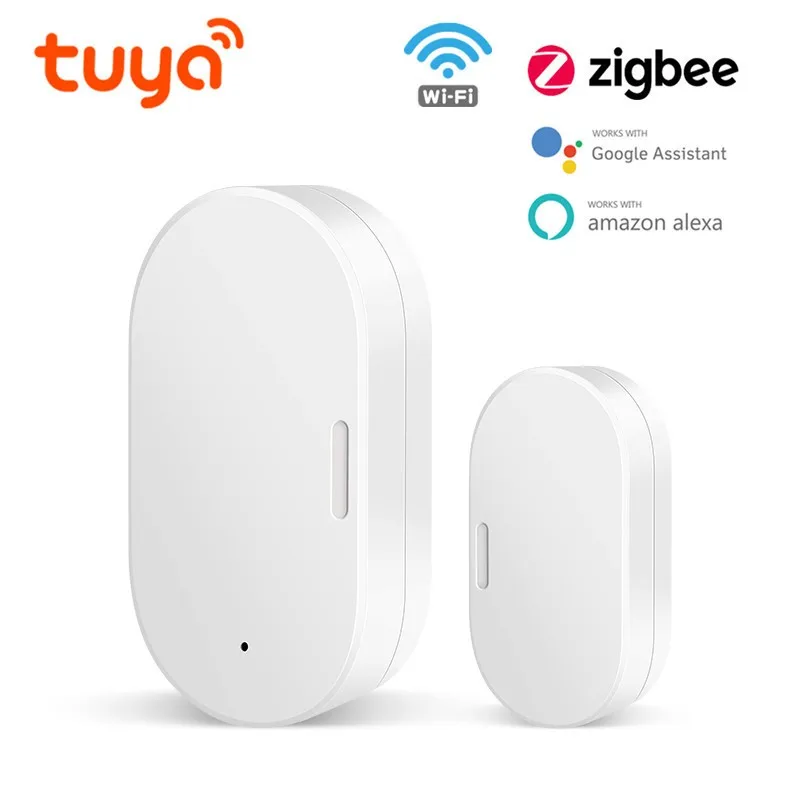 Умный датчик окон и дверей Tuya Zigbee беспроводной магнитный прибор с Wi-Fi поддержка