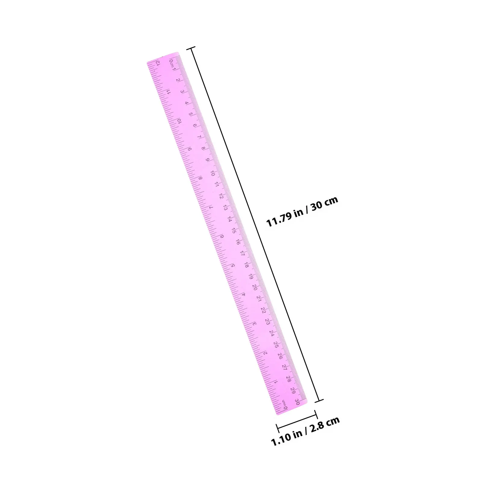 5Pcs 컬러 플라스틱 자, 학생들을 위한 견고하고 휴대 가능한 경량 직선 측정 도구, 교실, 사무실, 학습용