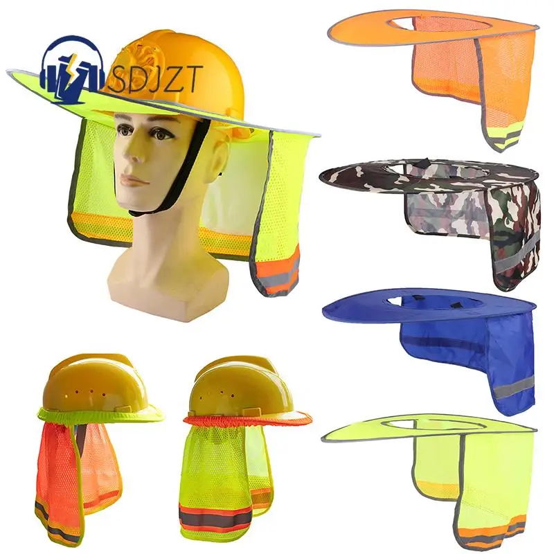 

Summer Sun Shade Safety Hard Hat Neck Shield Helmets Reflective Hat Brim Reflective Cap Cover for Construction Workers