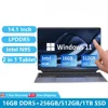 2024 2 IN 1 Tablets PC Laptops Windows 11 Netbook 14.1 Inch Touch Screen Intel Alder Lake-N100 16GB DDR5 PD Charging WiFi Office 1
