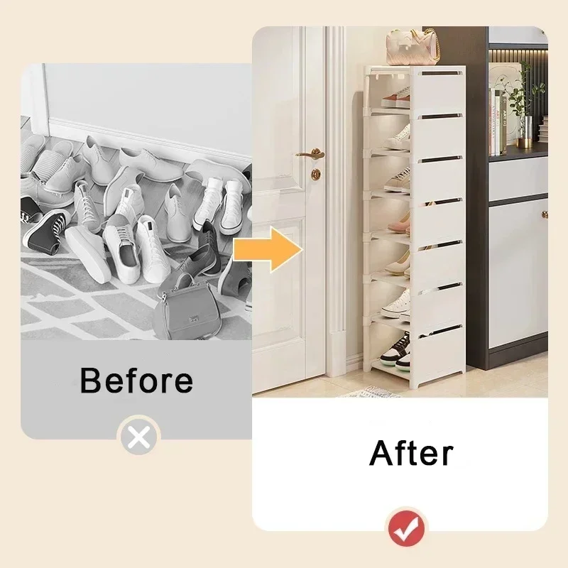 Wall Corner Stackable Shoe Organizer Shelf