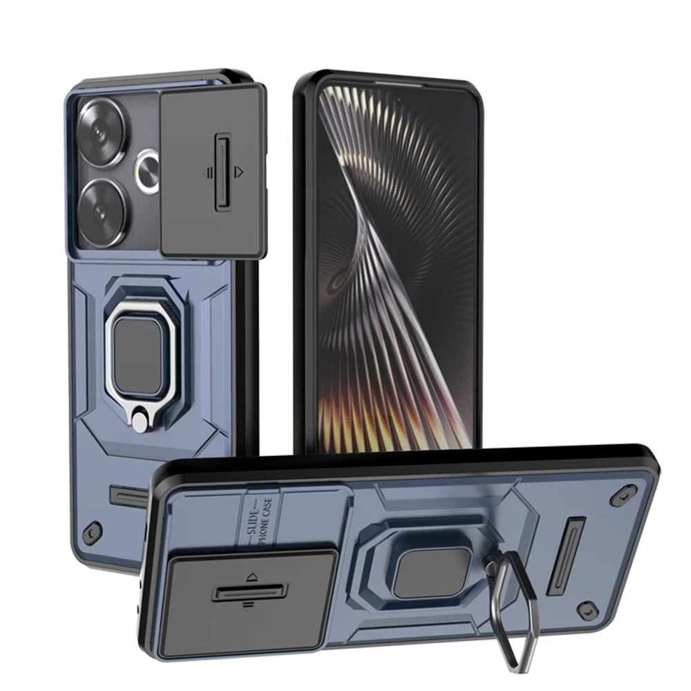 Luxury Armor Ring Case with Movable Window