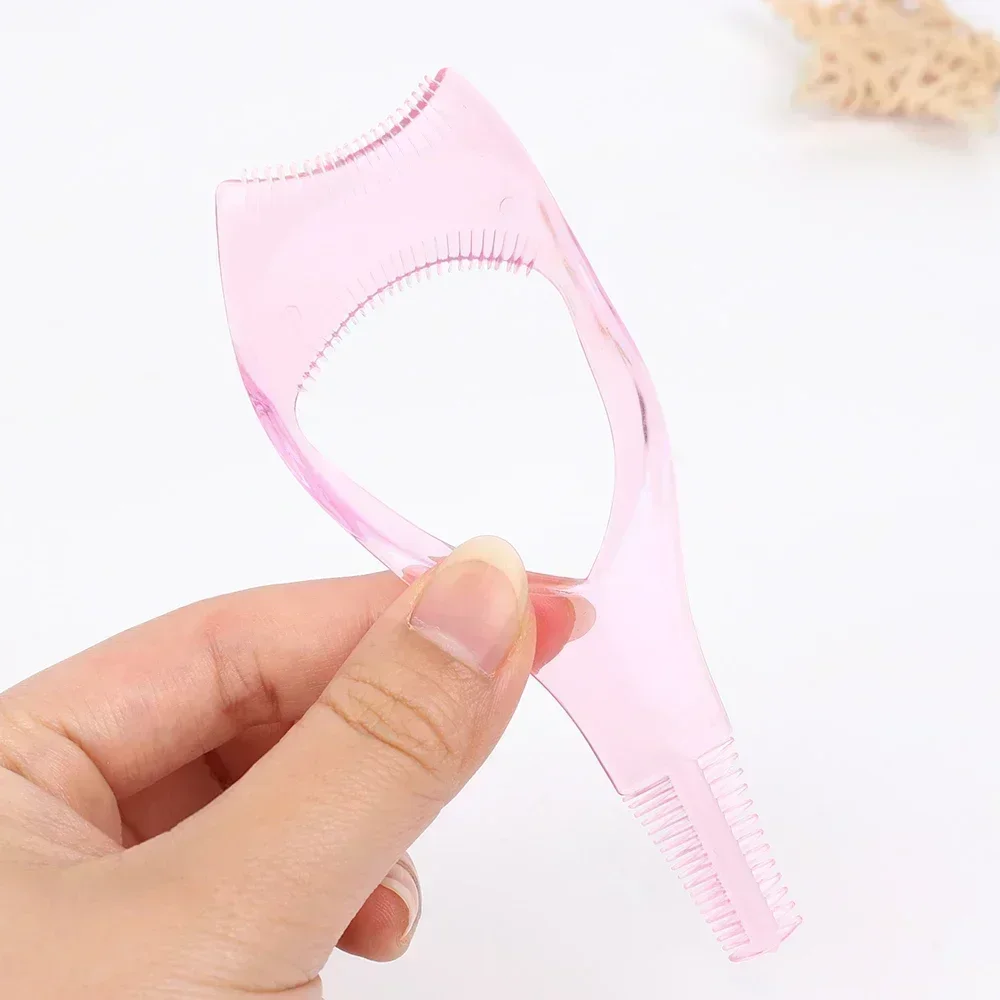 Eyeliner Stencil Tool Makeup Tools Eye Makeup Tools 3In1 Eyelash Aid Easy To Use Eye Liner Stencil Pink Plastic Eye Lash Card Mascara Guard Lightweight Cosmetic Tools