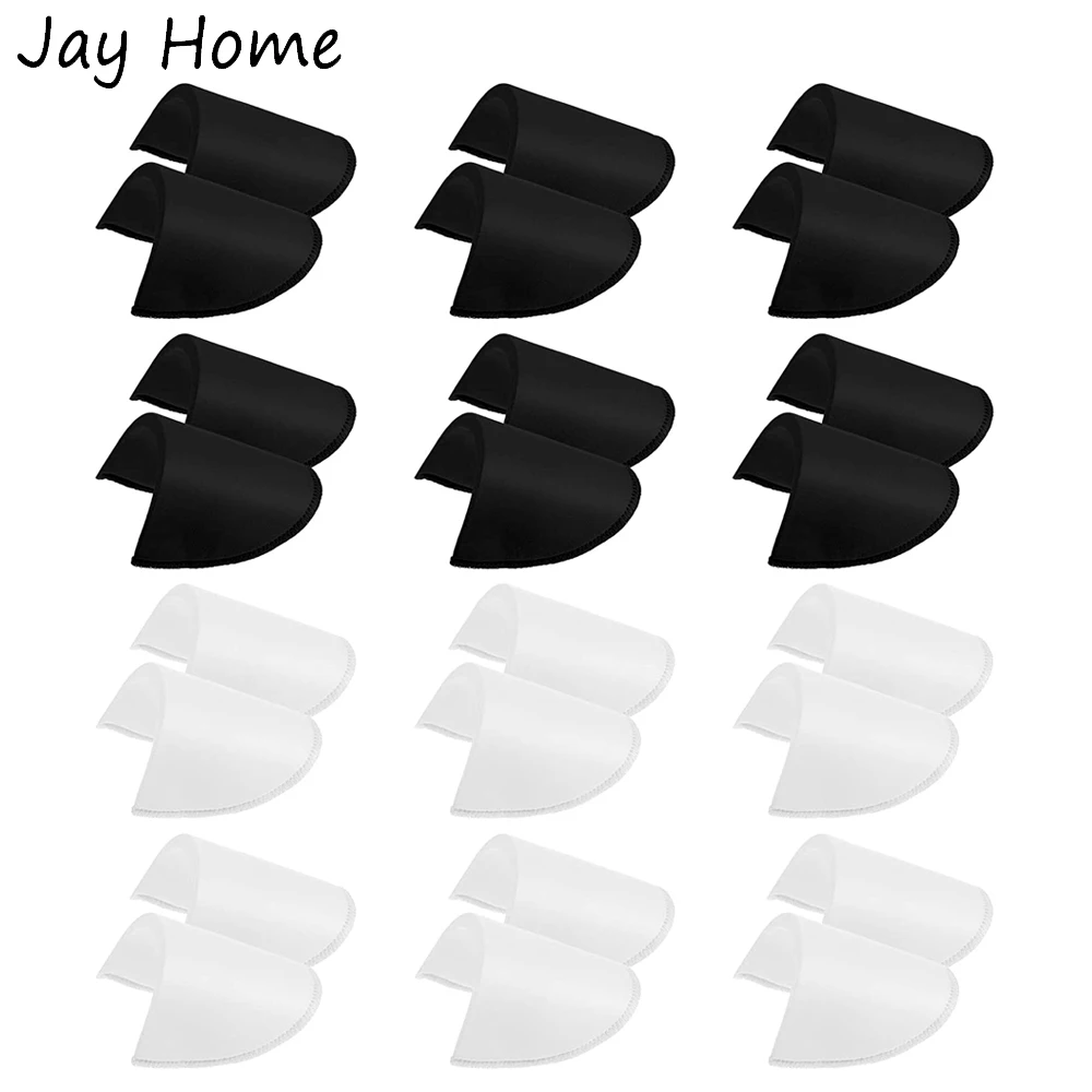 4 Pairs Foam Shoulder Pads Set Polyester Pad for Women Men Teens Sewing Accessories Clothes Set-in Shoulder Pads