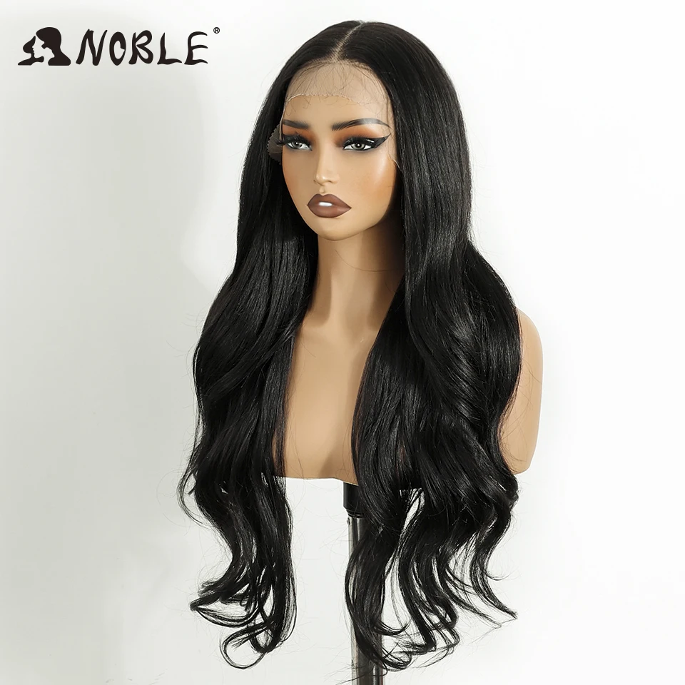 Noble HD Transparent 13X6 Lace Body Wave Ombre Blonde Highlight Wigs 26 Inch Baby Hair Lace Frontal Wig Wave Lace Wig For Women