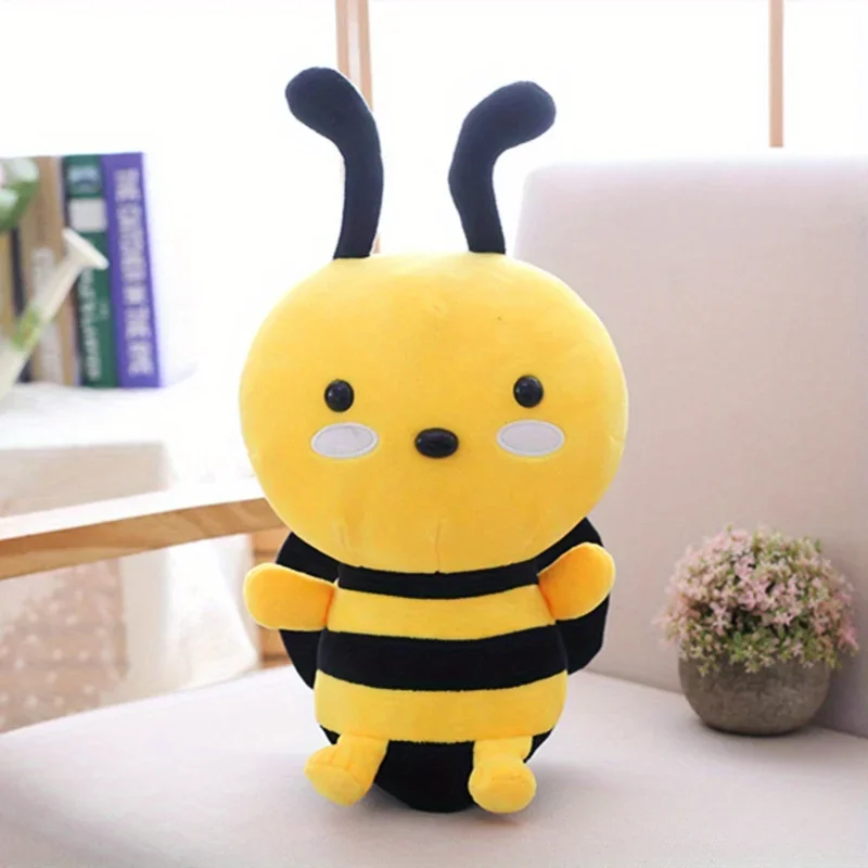 Yellow Little Bee Plush Pendant Soft Fabric Home Decorative doll