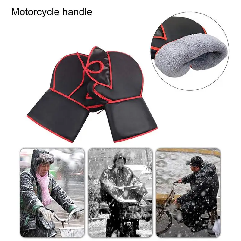 

Motorbike Scooter Handlebar Grip Muffs Universal Adjustable Bike Waterproof Winter Thicken Warmer Gloves Motorbike Hand Mitten