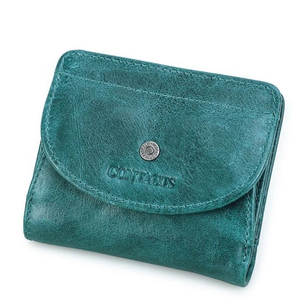 Elegant Genuine Leather Wallet and Clutch – Luxurious Retro Design with Large Capacity