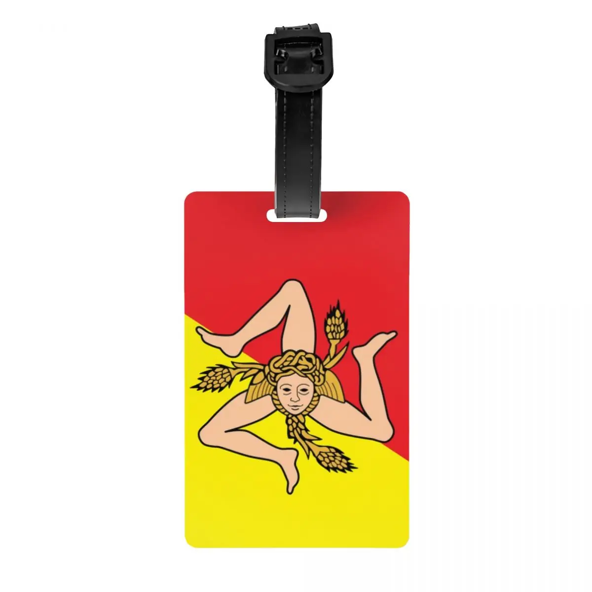 

Custom Italian Island Sicily Flag Luggage Tag Privacy Protection Sicilian Bandiera Baggage Tags Travel Bag Labels Suitcase