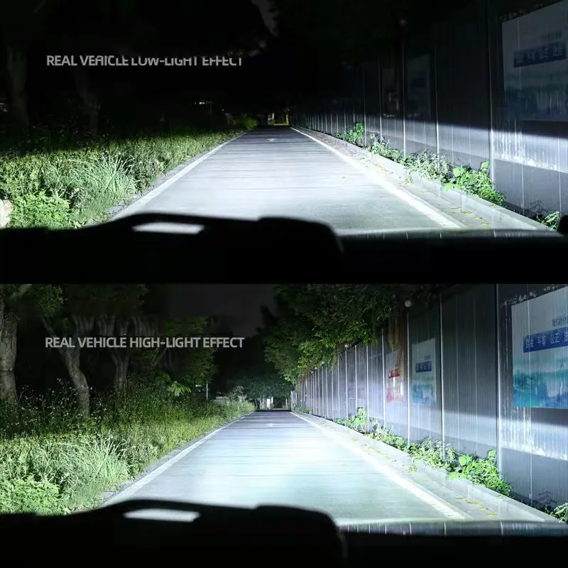 A80 LED 안개등 미니 헤드라이트 전구, 캔버스 자동 프로젝터 렌즈, H4 H7 H11 9005 9006, 범용 자동차 헤드램프, 터보 로우 빔 램프