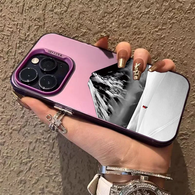 Black Mountain Shockproof Bumper Phone Case - Full Protection Cover