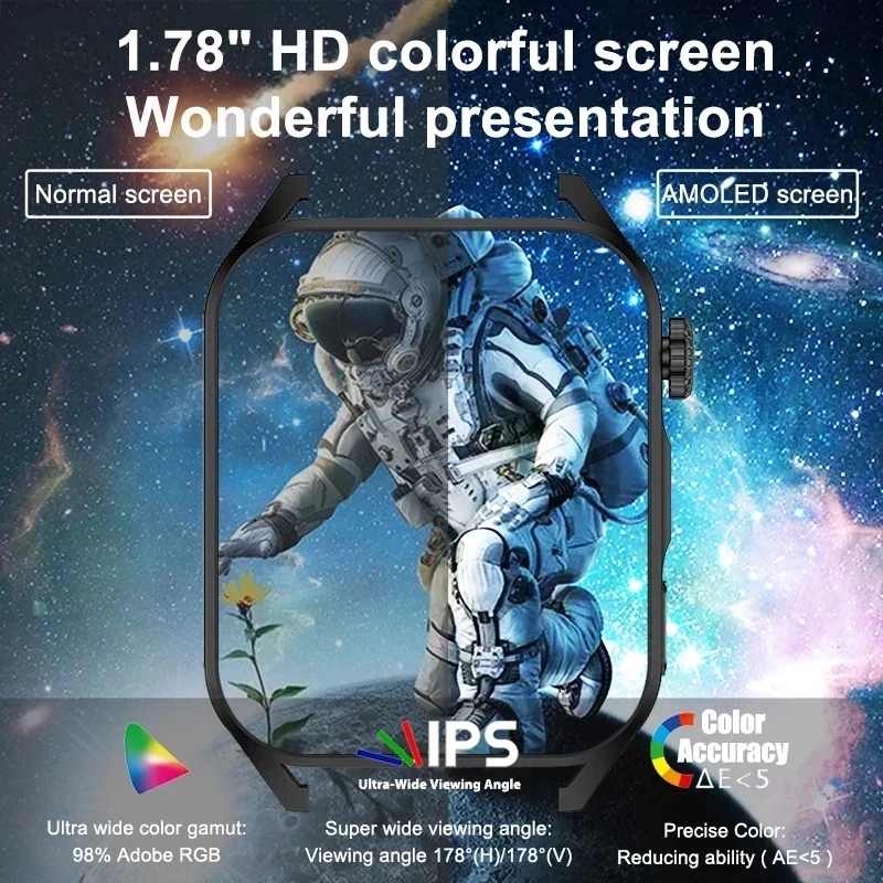 2023 ο NFC Ʈ ġ  AMOLED HD ũ ׻ ÷ ð  ȭ IP68  SmartWatch  ȭ