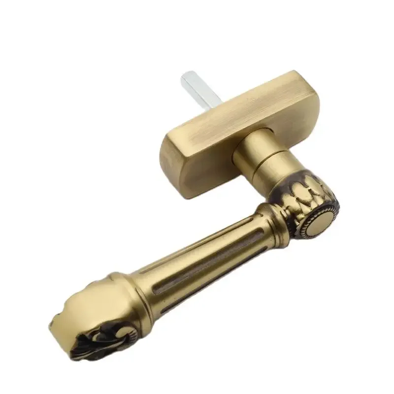 Pure Copper Handle Door Window Hardware Forged Brass Electroplating Process Bedroom Kitchen Interior Broken Bridge Aluminum
