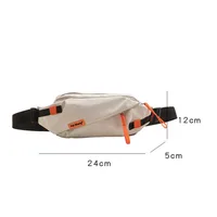 Sac de poitrine polyvalent de Style japonais pour femmes, sac à bandoulière de sport décontracté pour hommes, sac à bandoulière de grande capacité pour étudiant de rue 6