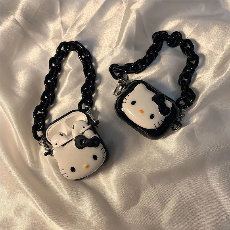 

Hello Kittys Kawaii Airpods 1/2/por аниме Bluetooth гарнитура защитный чехол наушники корпус официальный мягкий жидкий силиконовый чехол