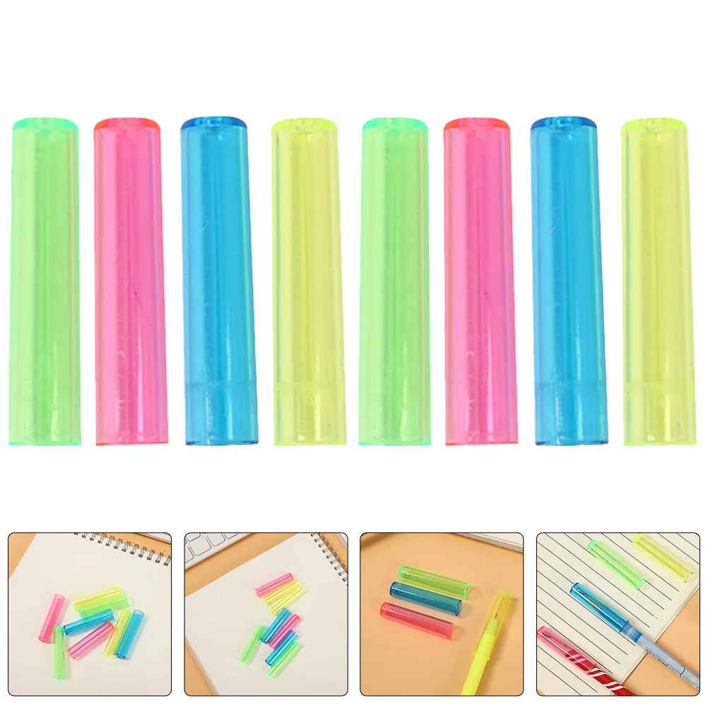 

230pcs Transparent Pencil Caps Plastic Pencil Protective Lids Pencil Office Stationery