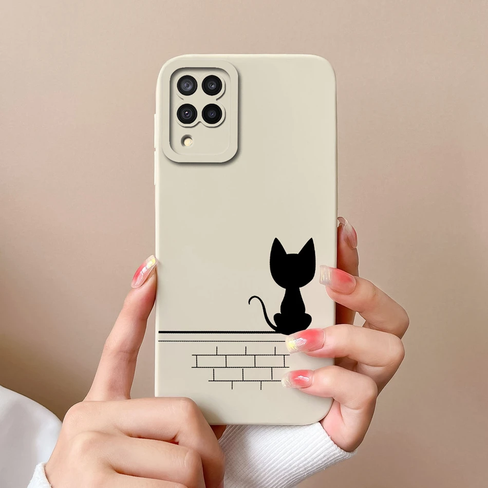thumbnail image 1 of Funda de silicona líquida para teléfono móvil Samsung, cubierta trasera de protección de cámara para Galaxy A12, M12, F12, 1 of 5
