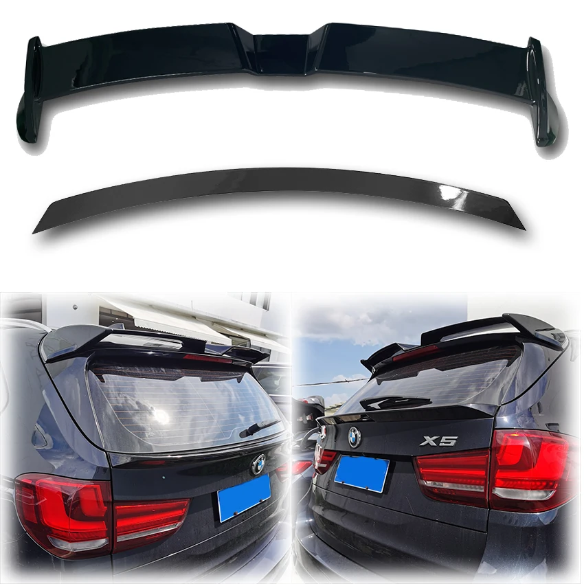 2014-2018 для BMW X5 F15 крыша и средний задний спойлер крыло багажника крышка высокого качества ABS глянцевый черный углеродный внешний вид Diy Цвет